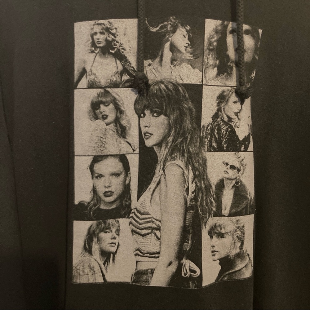 Taylor Swift The Eras Tour Photo Collage Hoodie with Tour Dates and Song Names - Picture 2 of 6